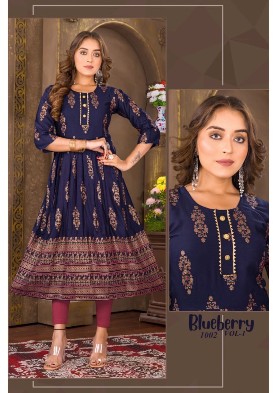 Blueberry Vol 1 Exclusive Designer Wear Wholesale Anarkali Kurtis
